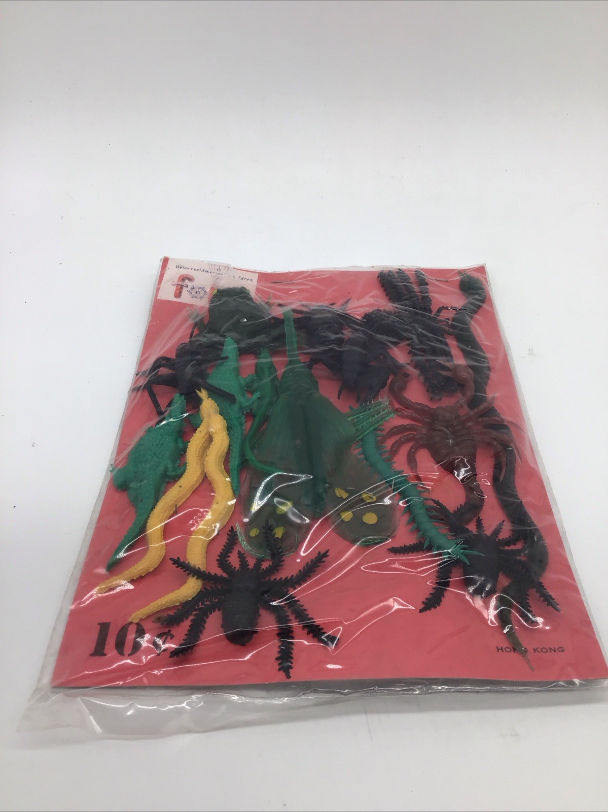 Vtg Folz Vending  Display Card Creepy Jigglers Insects Reptiles Spider Scorpion