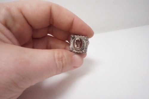 Vintage Victorian Carved Carnelian Intaglio Centurion pendant six sided
