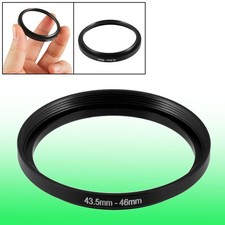 Digital Camera Lens Step Up Filter 43.5mm-46mm Black Metal Ring Adapter