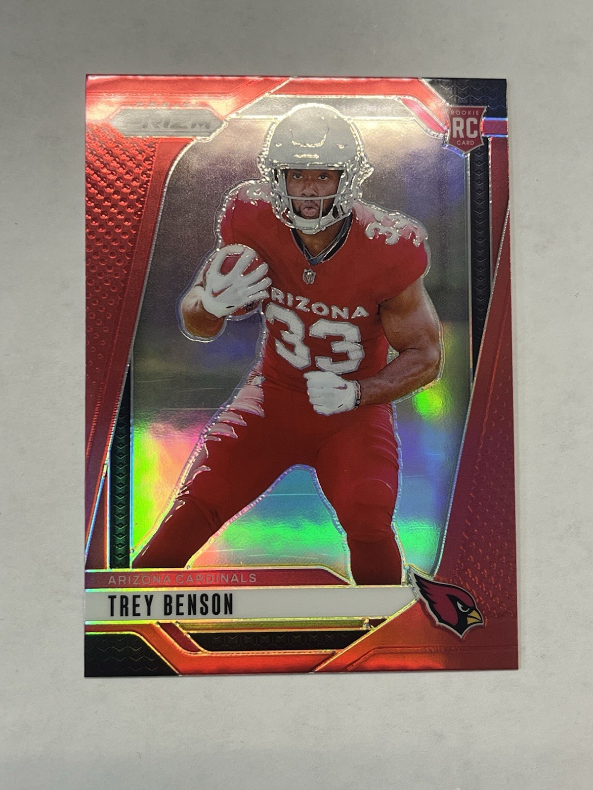2024 Panini Prizm Football - Trey Benson RED RETAIL SSP ROOKIE CARD #392 RC