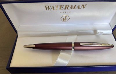 Waterman Carene  Ballpoint Pen Brown & Silver Black Ink New In Box