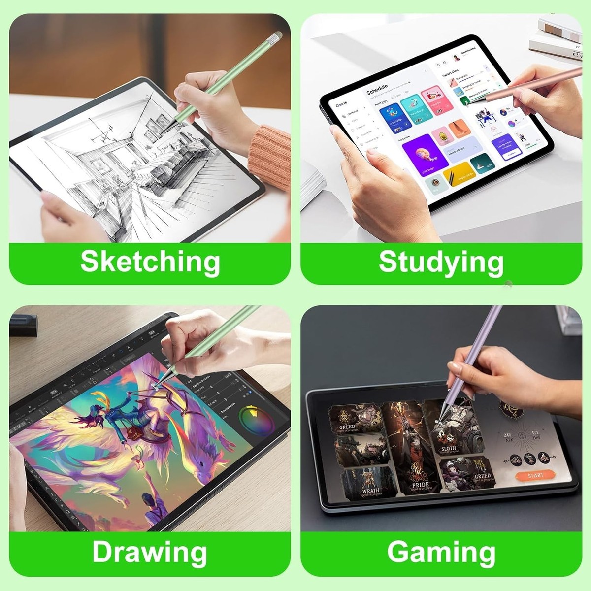 Mini Pennino Touch Pen Puntatore Laser LED Per Smartphone Tablet Pda::44105