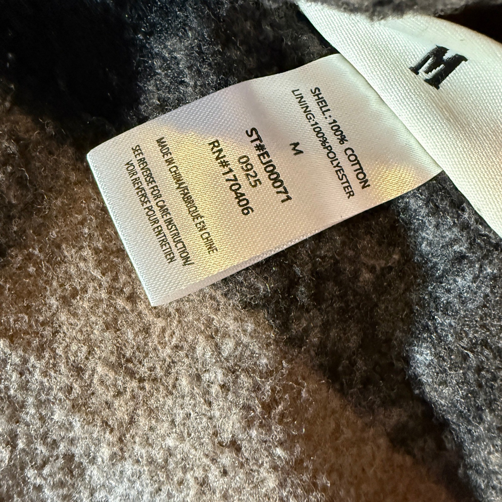 Elwood Petrol Workwear Cropped Flannel Lined Jacket Black Adult Medium NWT