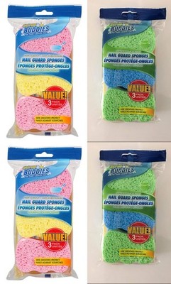 Nail Guard Sponges, Non-Scratch Heavy Duty Cleaning, (12 Sponges) (4 Pack)