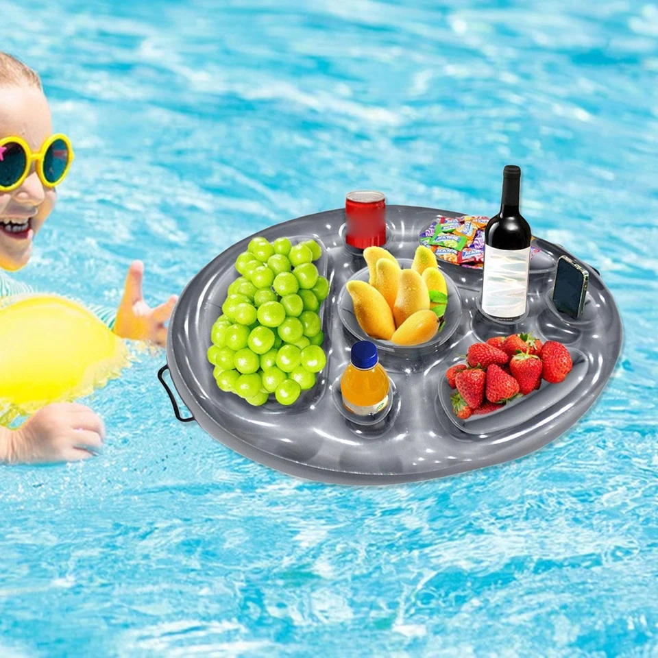 Porte-gobelet Flottant Gonflable pour Piscine, Bar de Service pour Plage, - Photo 1/4