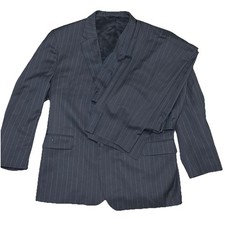 Jos A Bank 52R 38x28 2pc Pant Suit Black Travelers Collection 100 Wool