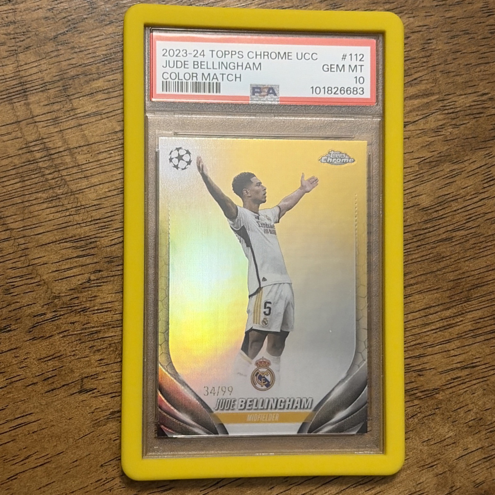 2023-24 Topps Chrome UEFA Club - Jude Bellingham #112 Color Match PSA 10