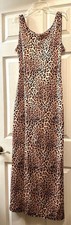 leopard print slip style midi/maxi dress