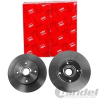 2X TRW Bremsscheiben 226Mm Voll Hinten Passend FÜR Seat Cordoba Ibiza Toledo VW