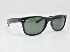 Ray-Ban RB2132 901 Wayfarer Black Frame G-15 Green Glass Lens Sunglasses Italy