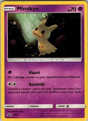 Pokemon SM Promos Mimikyu SM29 MP Holofoil