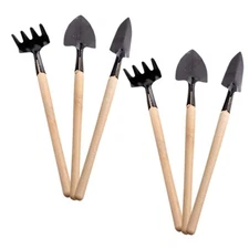  Mini Gardening Tool Set with Wood Handle 3-Piece Small Garden Hand Tools for 