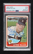 PSA/DNA 1965 Topps Denny McLain #236 PSA/DNA 5 Auto w5p