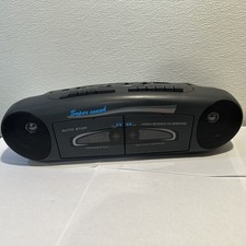 Super Sound Boombox Stereo AM/FM Radio Dual Speakers Cassette Player Tested