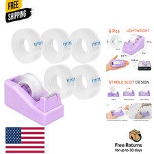 Lightweight Desktop Tape Dispenser, 6 Rolls Transparent, 1-Inch Core