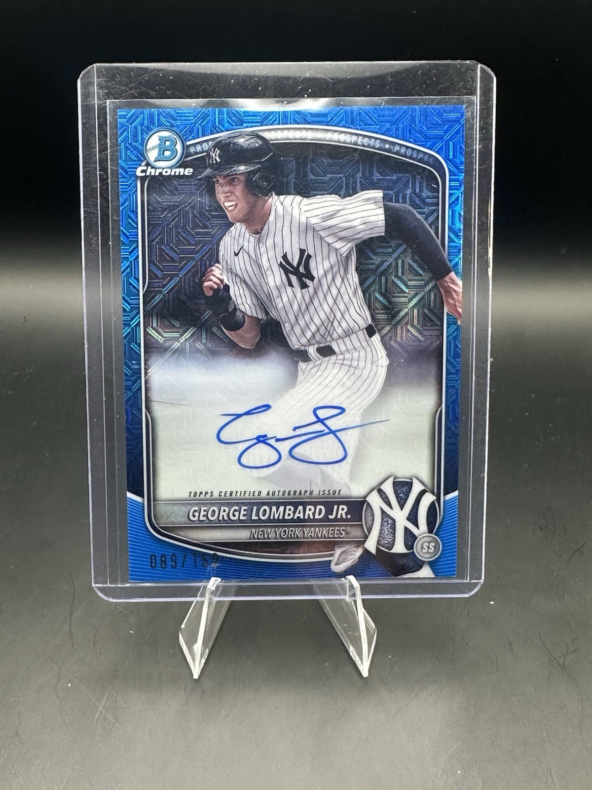 2025 Bowman Chrome Mega Box George Lombard Jr. Blue On-Card Auto /150
