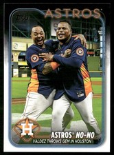 2024 Topps #329 Astros No-No: Valdez Throws Gem in Houston