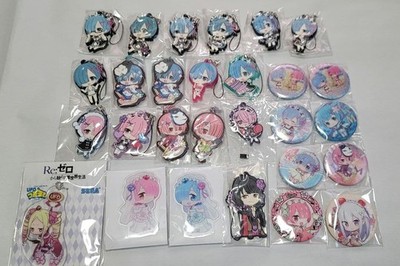 Re Zero Keychain Acrylic Stand Badge Lot Rem Ram Beatrice Elsa Collectibles