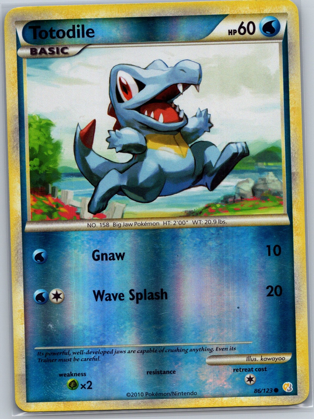 Totodile HeartGold SoulSilver 86/123 Holo LP