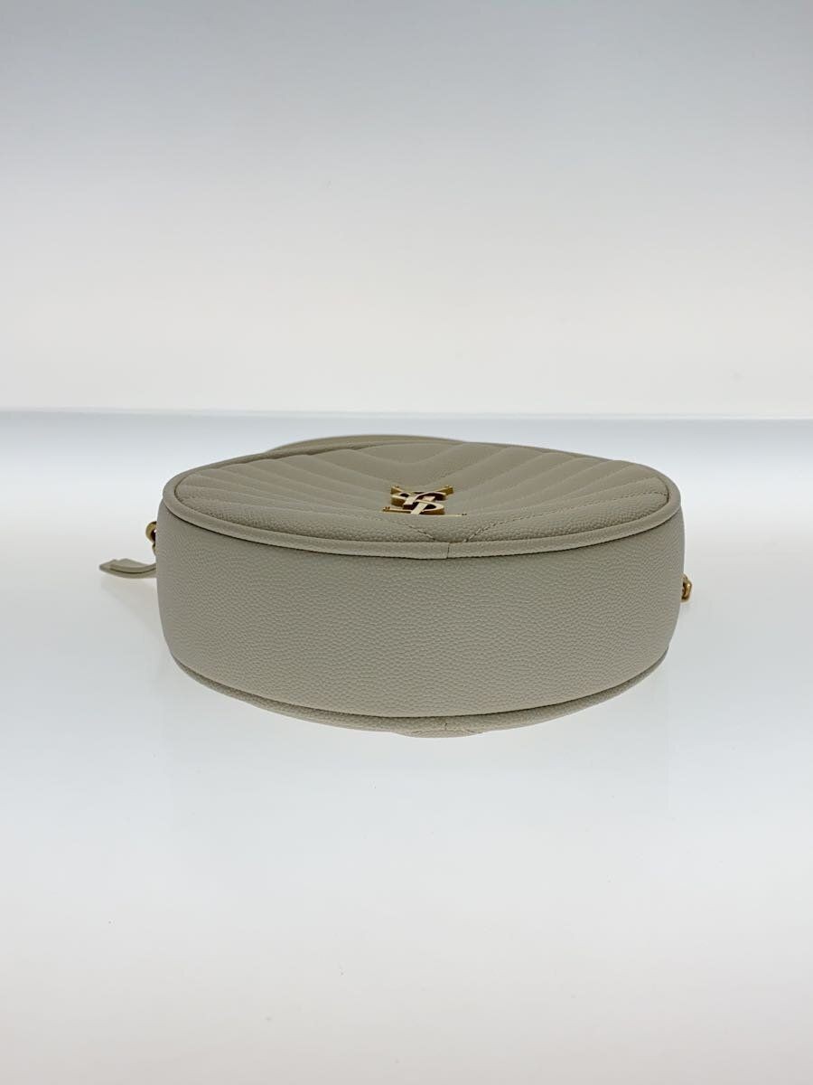 Borsa a tracolla SAINT LAURENT vinile logo catena pelle bianca PTR610436 usata