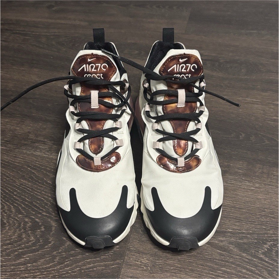 Nike Air Max 270 React Tortoise Shell Sneaker White Black  display picture 1