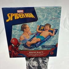 Marvel Spider-Man Swim Raft Kids OS Blue Red New Inflatable Pool Float