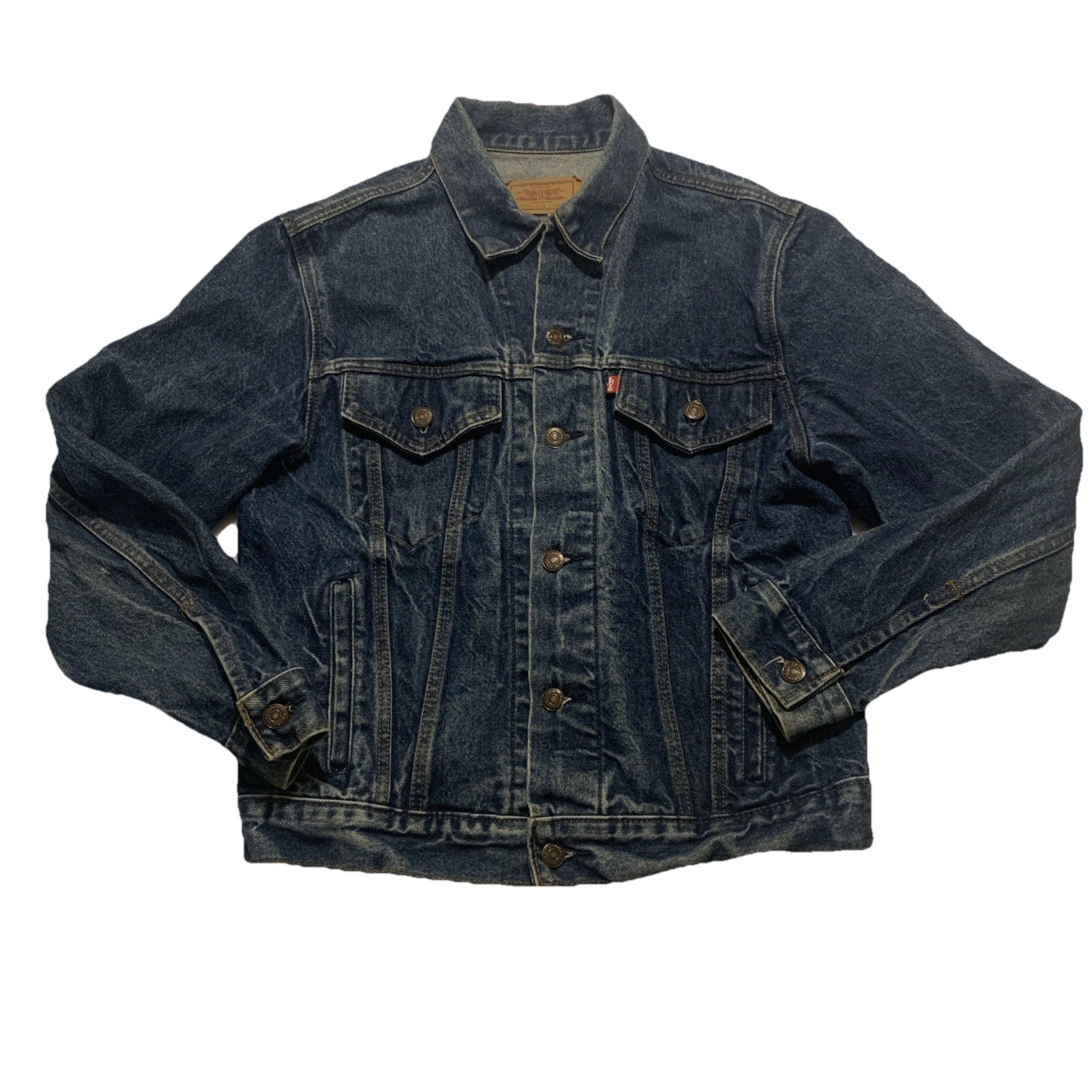 Vintage Levis Denim Trucker Jacket Mens 40R Type III 70506-0216 Made In The USA