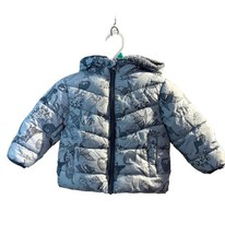 SwissTech Toddler Dinosaur Print Puffer Jacket With Hood 12M