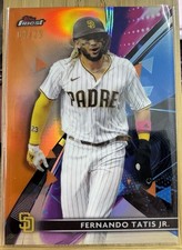 2021 Topps Finest Fernando Tatis Jr. Orange Refractor /25 #15 Padres