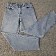 Vintage Levi's 550 Relaxed Fit Tapered Leg Jeans Light Wash USA 9 JR 90s