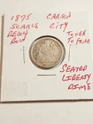1875 CARSON CITY BELOW BOW SEATED LIBERTY DIME RARE