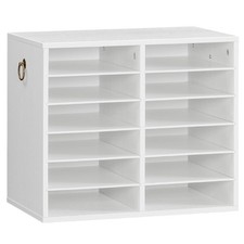 HOOBRO 12-Comp. Literature Organizer, Adjustable Office Mailbox