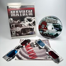 Mayhem 3D Sony PS3 Playstation 3 with 3D Glasses Tested And Works
