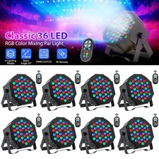 10x 108W 36LED RGB Par Can Light DMX Stage DJ Disco Party Lights Wash Lighting