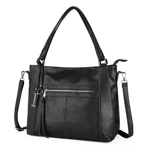 2 in 1 Women Tote Hobo Handbag Ladies Designer Soft Leather Travel Shoulder Bag - Picture 4 of 27