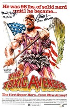 Mitch Cohen & Mark Torgl signed 11x17 Poster Toxie Melvin The Toxic Avenger JSA