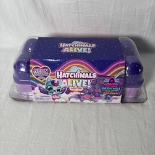 Hatchimals Alive Neon Rainbow Egg Carton 5 Color Revel Eggs  11 Accessories NEW