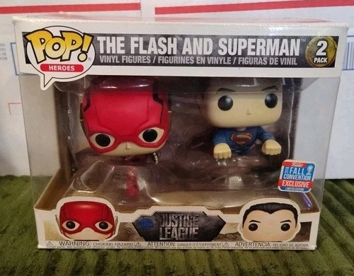 Funko Pop! Justice League The Flash & Superman Fall Convention Exclusive 2 Pack