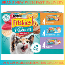 Purina Friskies Comida Húmeda para Gatos Paquete Variedad 12 x 5.5 OZ Tasty Treasures Prime File