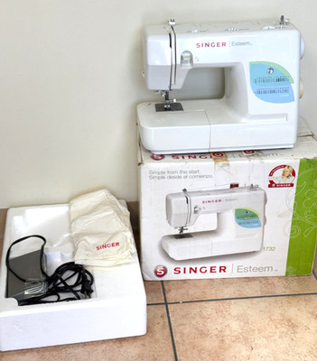 Singer Esteem 1732 Sewing Machine With Pedal Manual & Dust Bag Tested