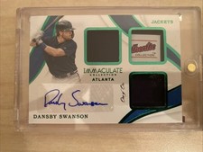 2019 Dansby Swanson Panini Immaculate Jackets Brand Logo 1/1 One Of One