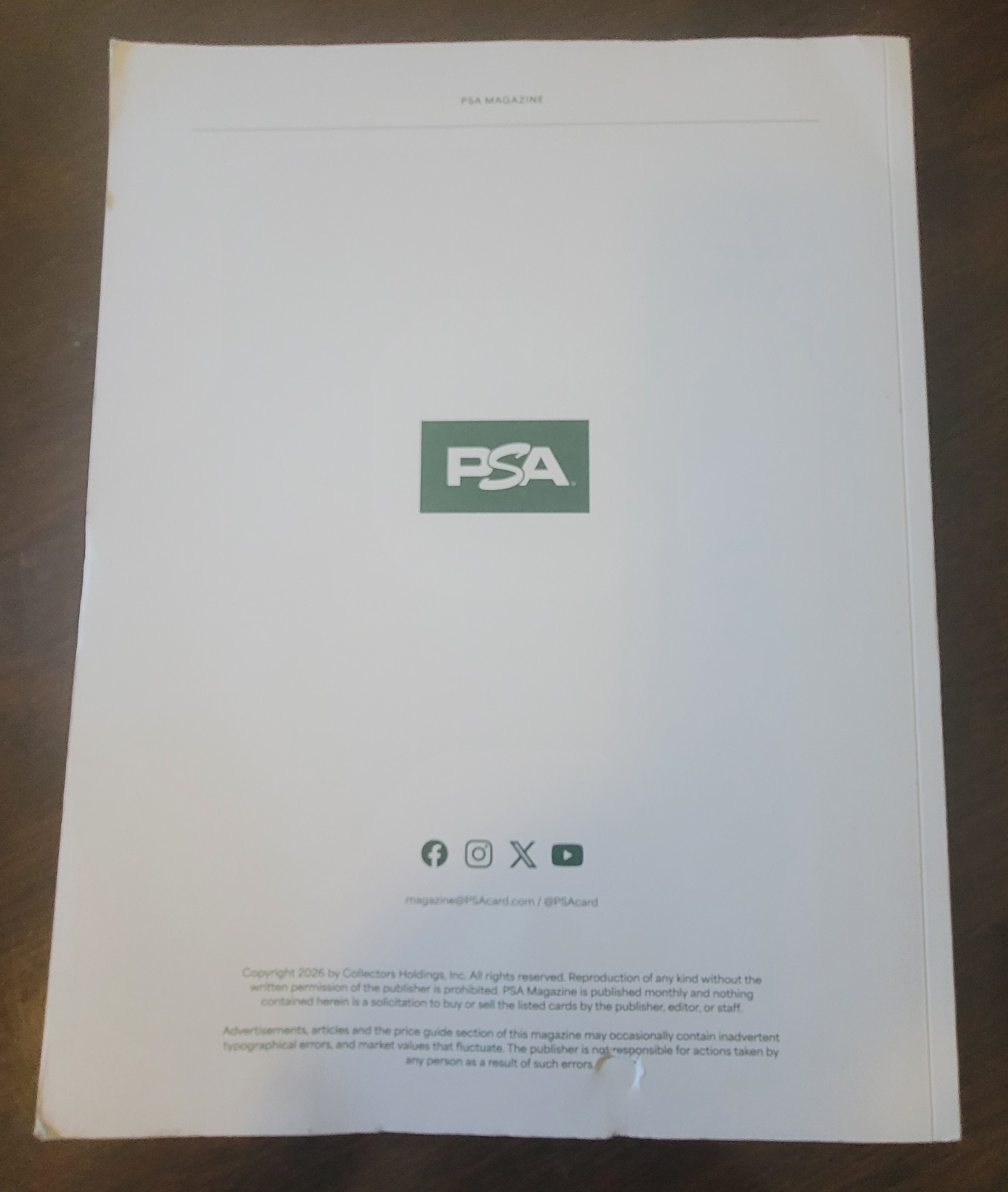 Rory McIlroy PSA Magazine April 2026 Vol. #52 Never Looked At or Opened view 2