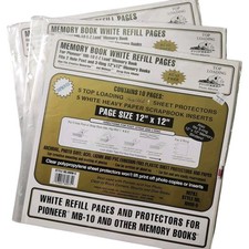 3 Packs Pioneer Memory Scrapbook Refill Pages RW-85 8-1/2x11 Archival Photo Safe