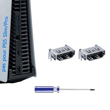 Lot 2 Port HDMI Connecteur de Prise de Charge Pas pour PS5 Slim PS5 Pro