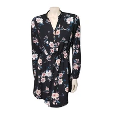 Justify Black Floral Mini Dress Womens Size Medium 