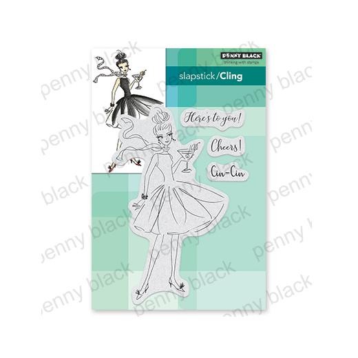 Penny Black Cling Rubber Stamps - Here's To You! 40-843