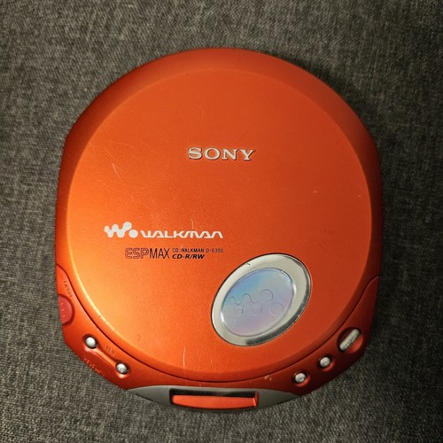 Vintage Sony CD Walkman ESPMax D-E350 CD-R/RW Red Tested & Working