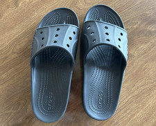 CROCS Jet Black Iconic Comfort Slide Sandals Womens's Size 11 Men's Size 9