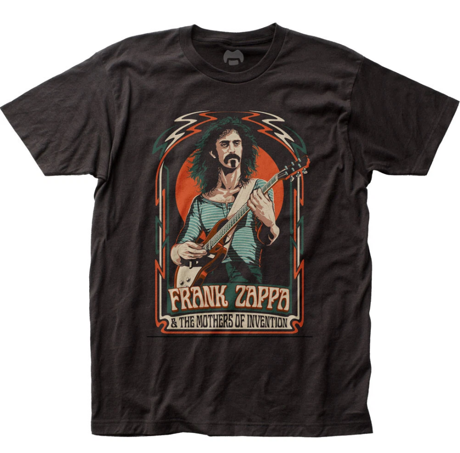 Frank Zappa Illustration Mens T Shirt Rock and Roll Music Classic Band Tee Black