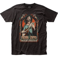 Frank Zappa Illustration Mens T Shirt Rock and Roll Music Classic Band Tee Black